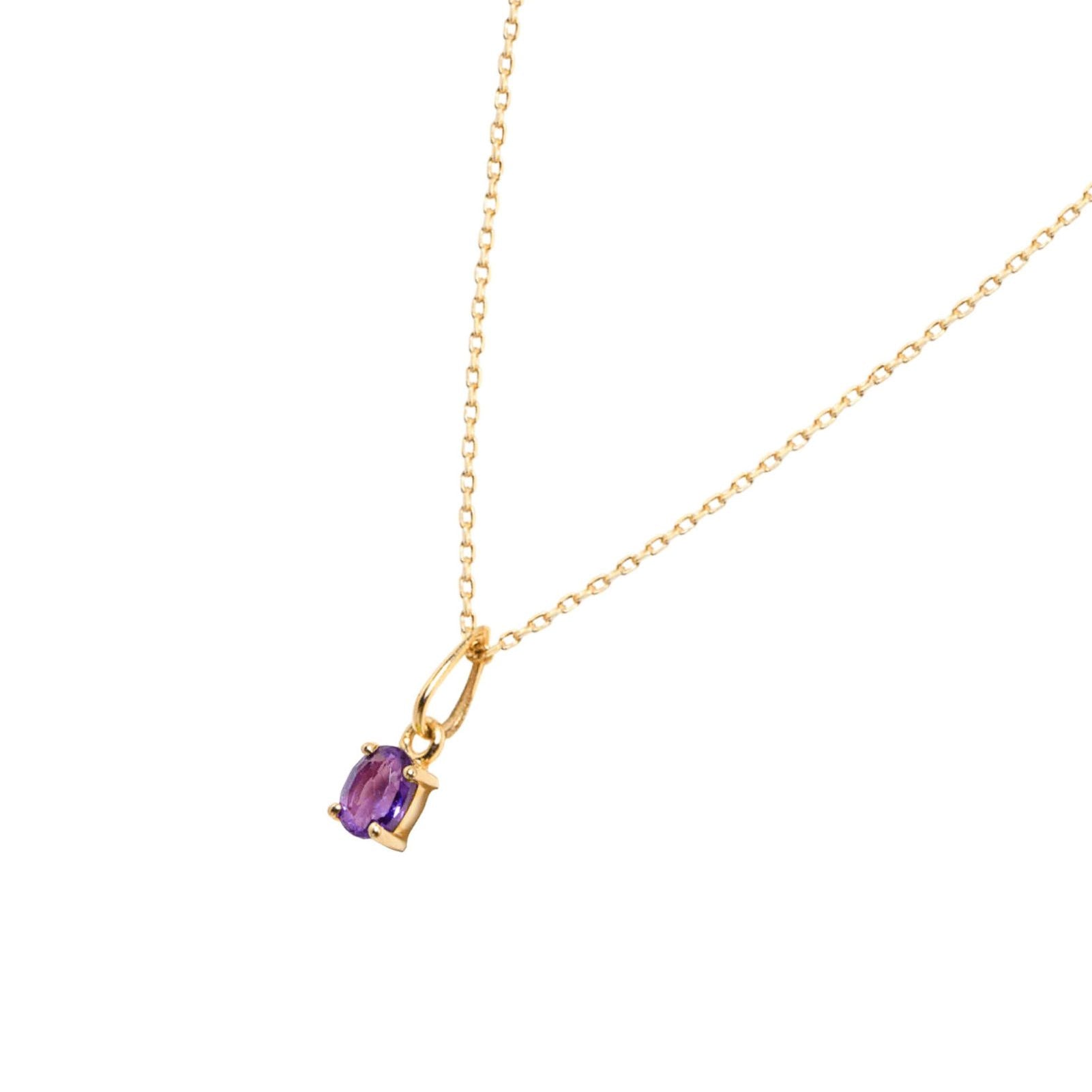 Picture of Luna Rae Solid 9k Gold Amethyst Necklace