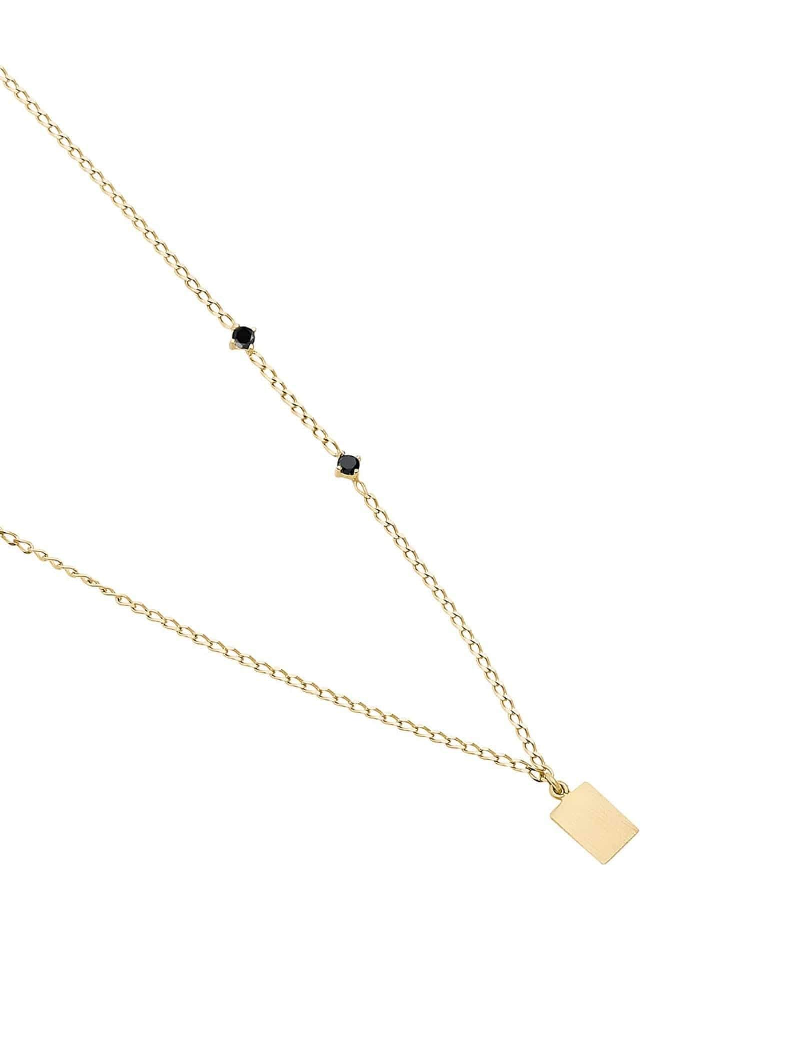 Picture of Luna Rae Solid 9k Gold Black Night Necklace