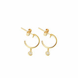 Picture of Luna Rae Solid 9k Gold Diamond Sky Hoops