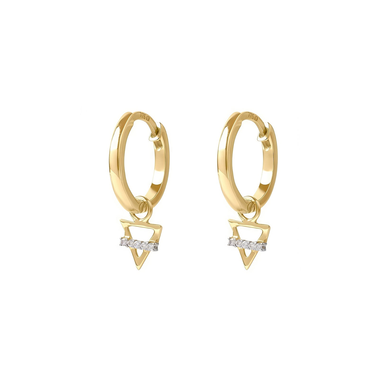 Picture of Luna Rae Solid 9k Gold Earth Element Hoops