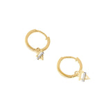 Picture of Luna Rae Solid 9k Gold Earth Element Hoops