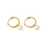 Picture of Luna Rae Solid 9k Gold Earth Element Hoops