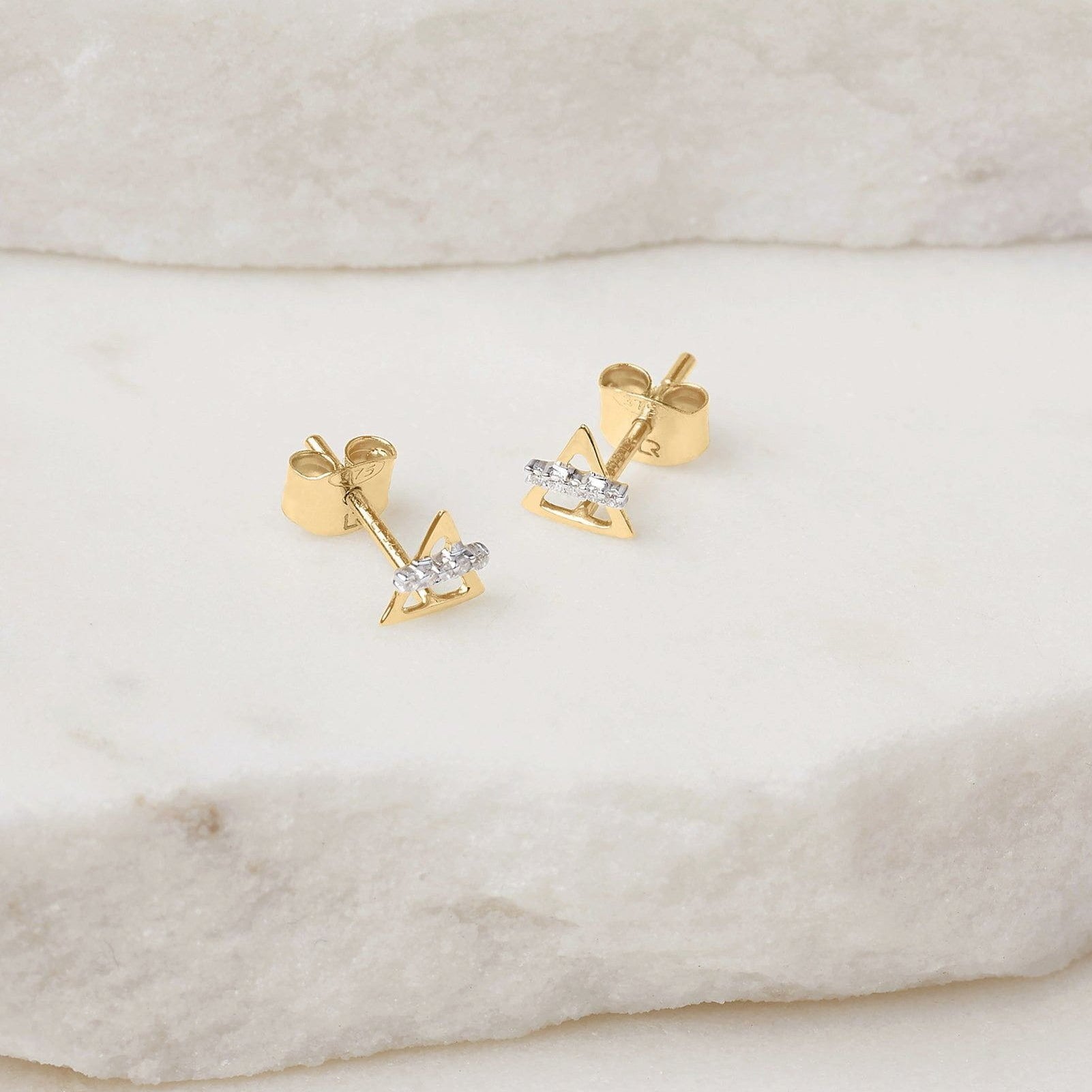 Picture of Luna Rae Solid 9k Gold Earth Element Studs