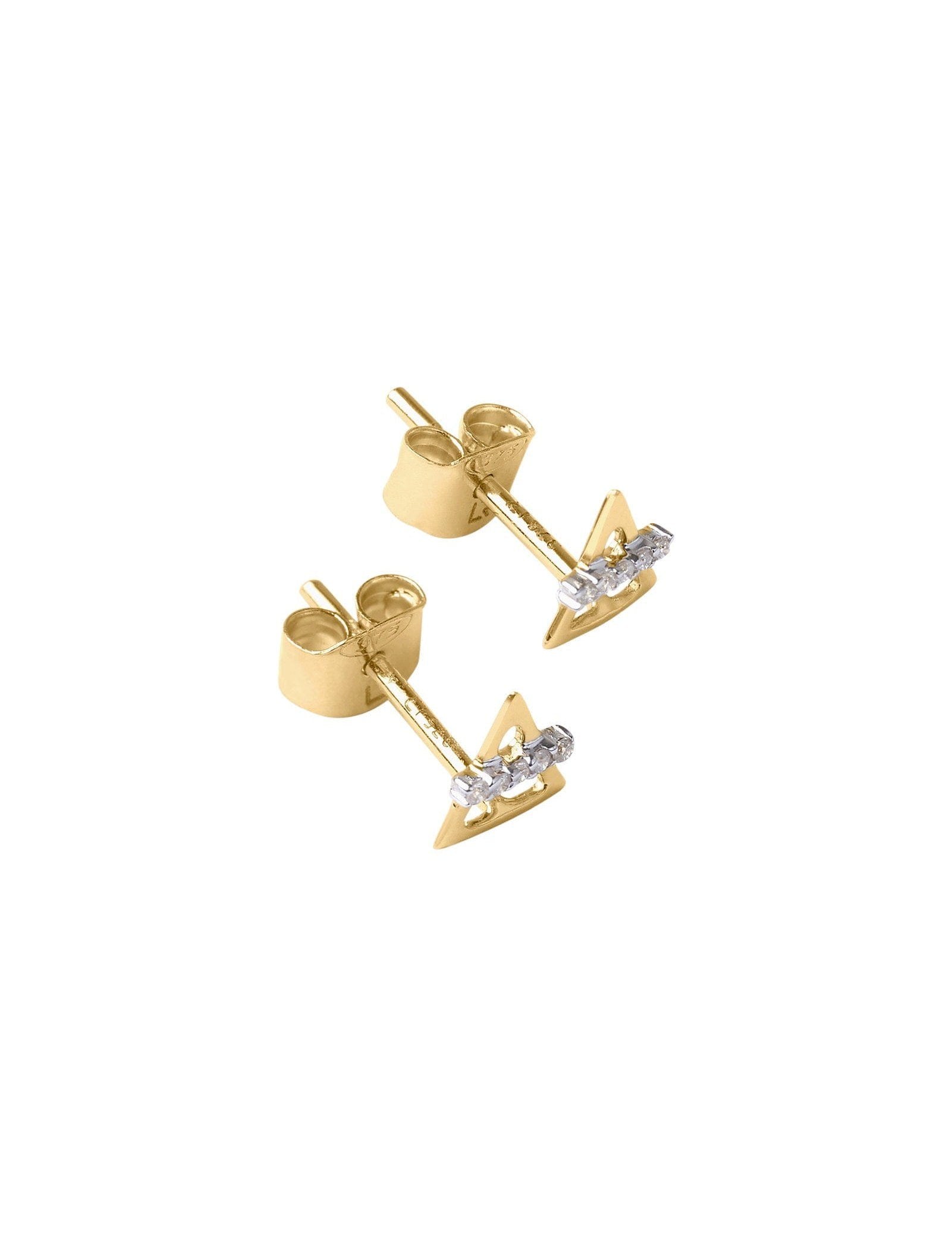 Picture of Luna Rae Solid 9k Gold Earth Element Studs