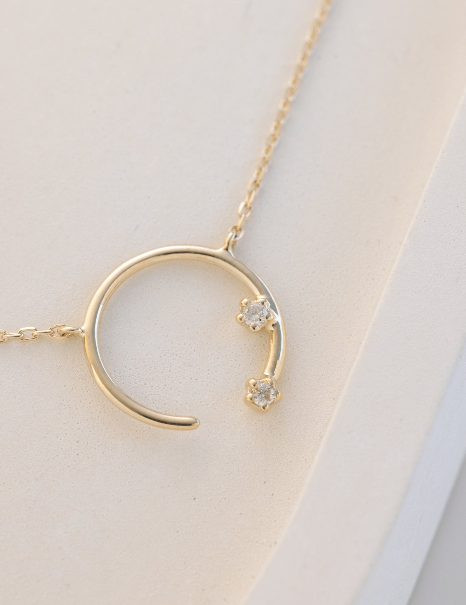 Picture of Luna Rae Solid 9k Gold Eclipse Necklace