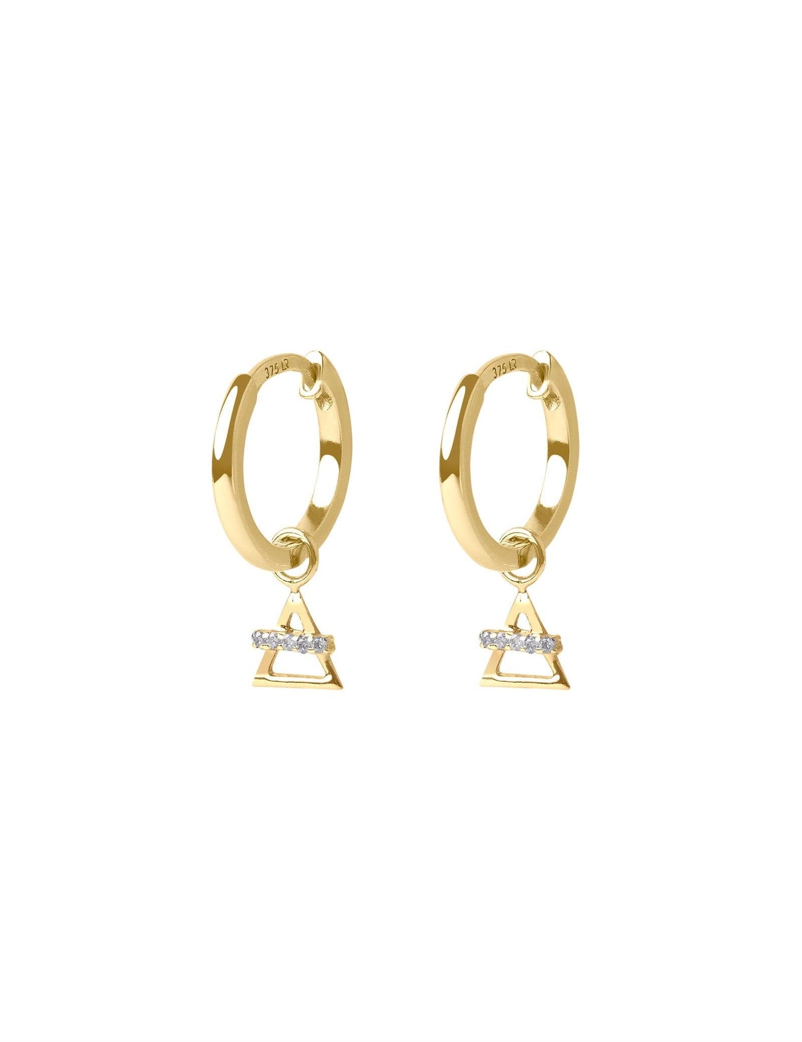 Picture of Luna Rae Solid 9k Gold Air Element Hoops