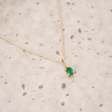 Picture of Luna Rae Solid 9k Gold Emerald Necklace