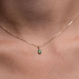 Picture of Luna Rae Solid 9k Gold Emerald Necklace