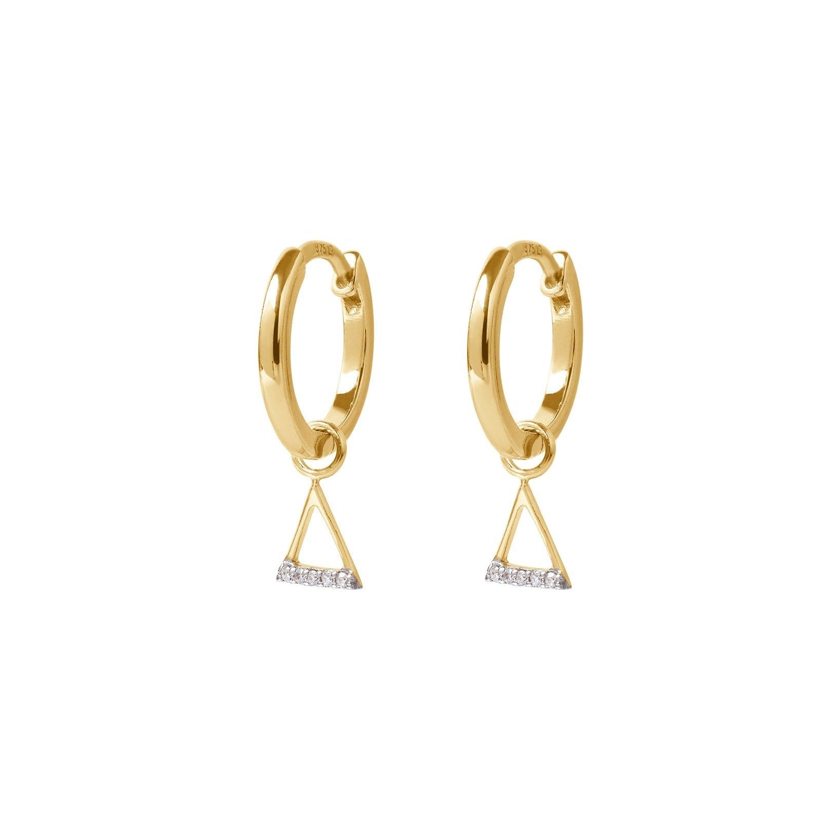 Picture of Luna Rae Solid 9k Gold Fire Element Hoops