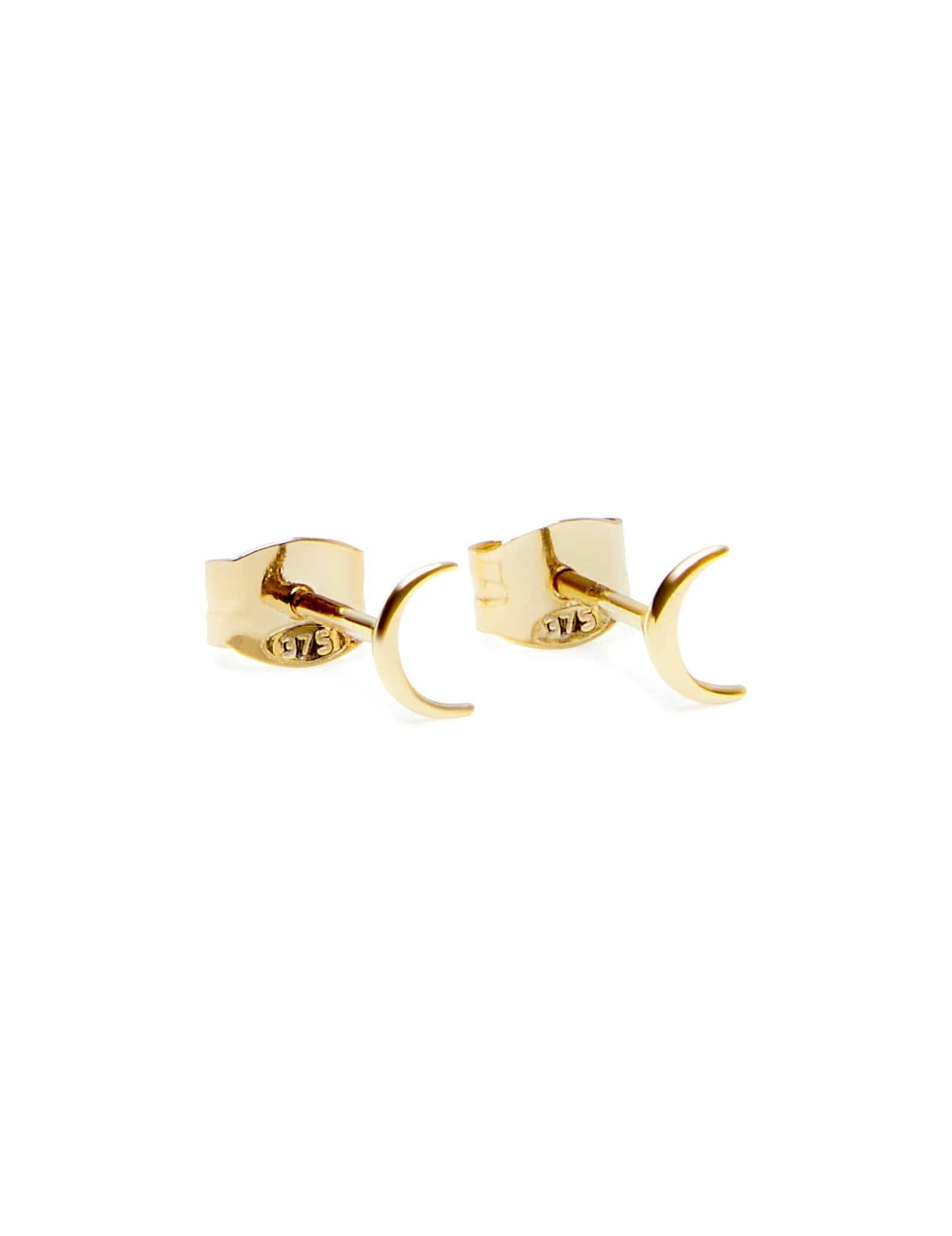 Picture of Luna Rae Solid 9k Gold Moon Studs