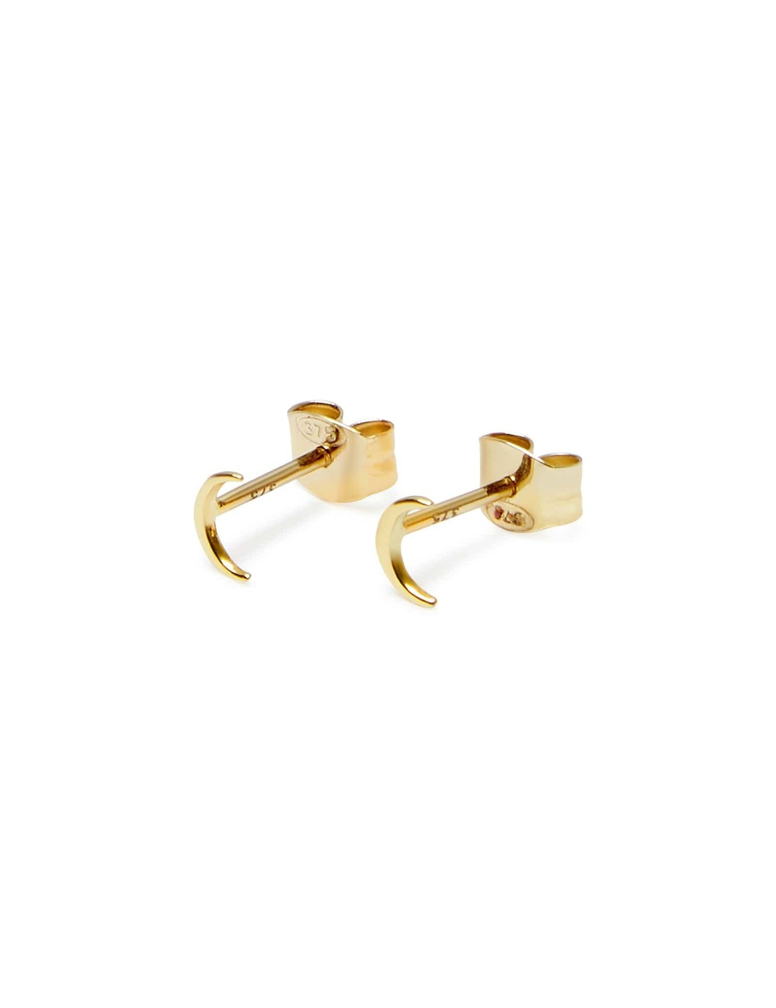 Picture of Luna Rae Solid 9k Gold Moon Studs