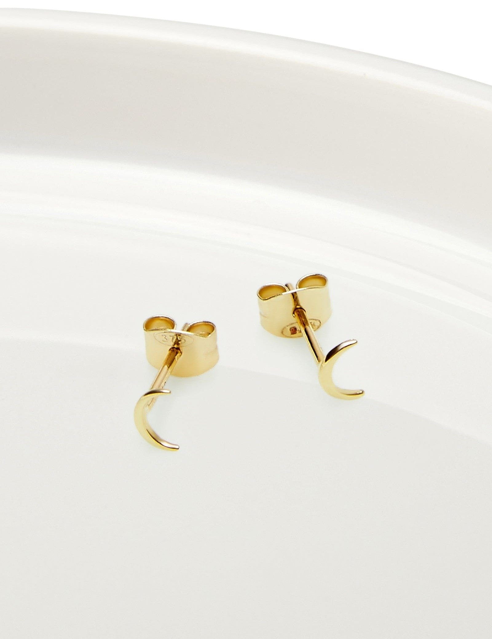 Picture of Luna Rae Solid 9k Gold Moon Studs