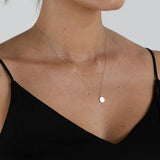 Silver Flat Disc Imprint Pendant