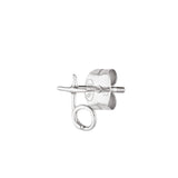 Silver Kiss Hug Studs