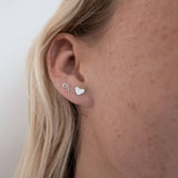 Silver Sweetheart Studs