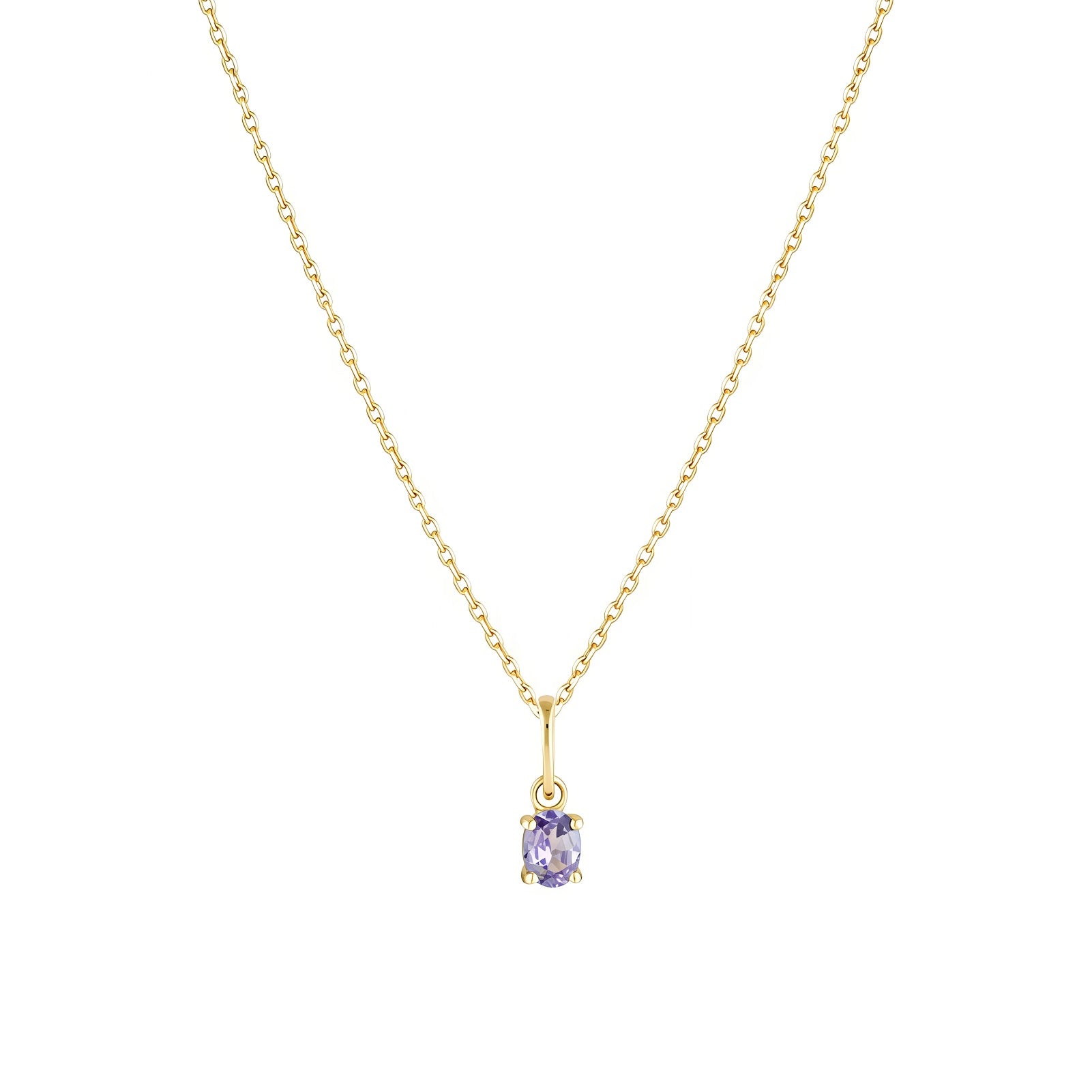 Picture of Luna Rae Solid 9k Gold Tazanite Necklace