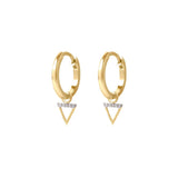 Picture of Luna Rae Solid 9k Gold Water Element Hoops